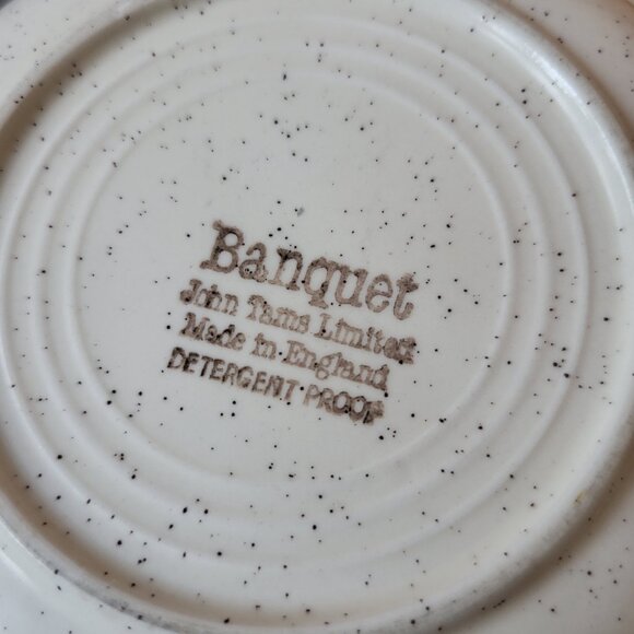 2 Vintage Stoneware 6" Bowls John Tams Limited " Banquet Poppy" - Picture 6 of 11